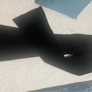 Spanx black jean flare pants size large